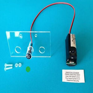 Single Flashing Switched Dummy Alarm LED Green & Bracket 10 Yr Battery SIN