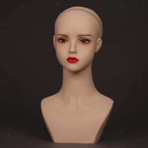 Female Mannequin Head Dummy Wig Display Stand for Necklace for Cosplay Store - Picture 1 of 7