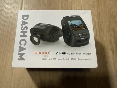 Rexing V1-4K Black 2.4" LCD Screen 4K Front Facing App Control WiFi Dash Camera - Image 1 of 4