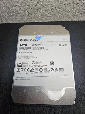 WD Ultrastar  20TB Internal 7.2K RPM SATA 6.0Gb/s 3.5''HD USED - 951 Power Hours - Image 1 of 2