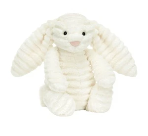 Jellycat Bashful Luxe Bunny Nimbus 12” White Plush With Dust Bag - Picture 1 of 7