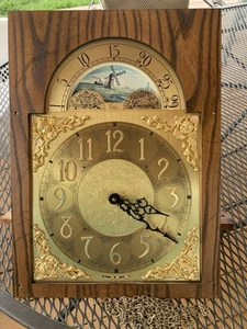Colonial Grandfather Clock Dial & Jauch Clock Movement, restore, parts - Picture 1 of 16