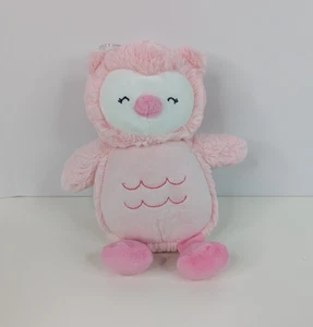 Carters Just One You Pink Sleeping Owl Plush Rattle Baby Toy Beanie Lovey - Picture 1 of 10
