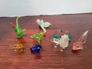 Vintage Occupied Japan hand blown mini glass figurines - Imagen 1 de 10