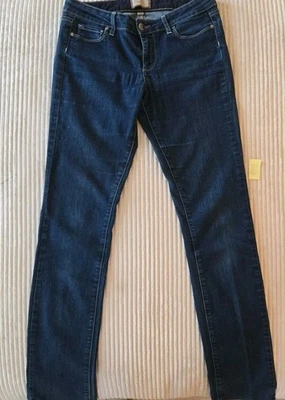 Paige Peg Straight Size 28  Low rise Skinny Jeans In Dark Blue Wash 32 x 34 - Image 1 of 4