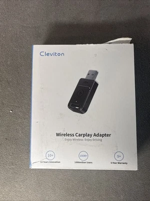 Adaptador inalámbrico Apple CarPlay de Cleviton caja abierta Foto 1 de 4