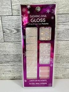 Dashing Diva Gloss Ultra Shine Gel Palette Christmas Nail Strips Cookie Sparkle - Picture 1 of 1