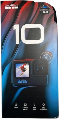 GoPro HERO10 Waterproof Action Camera with LCD and Touch Rear Screen - Black - Image 1 of 4