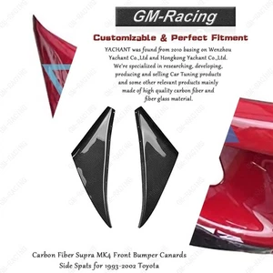 Carbon Fiber Supra MK4 Front Bumper Canards Side Spats for 1993-2002 Toyota - Picture 1 of 6