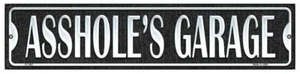 A*Löcher Garage Neuheit Metall Straßenschild Mechaniker lustig Mini Straßenschild - Bild 1 von 1