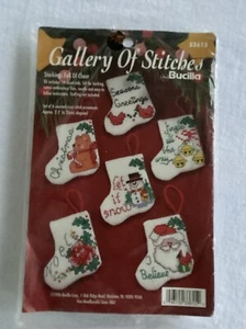 BUCILLA Gallery of Stitches Counted Cross Stitch Kit STOCKINGS FULL OF CHEER New - Picture 1 of 2
