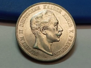 1901-A Germany Prussia Silver 2 Mark LOW MINTAGE - Picture 1 of 5