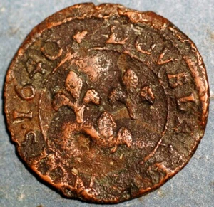 France Double Tournois 1640 Louis XIII - Picture 1 of 2