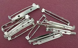 FOURTEEN 1 1/2 INCH 2 & 3 HOLE SILVER COLOR PIN BARS CF543 - Picture 1 of 1