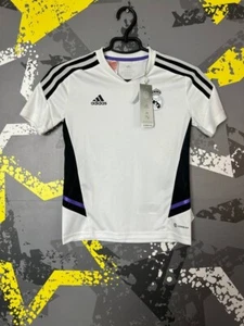 Real Madrid Training Jersey Football Shirt White Adidas Young Size S ig93 - Picture 1 of 12