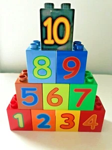 Lego Duplo Math Counting Number Bricks Printed Decorated Pre School Set NEW - Picture 1 of 4