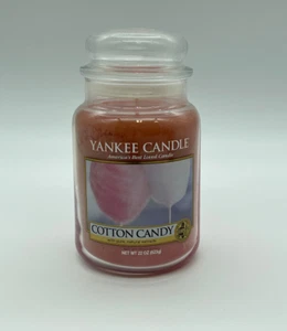 Yankee Candle COTTON CANDY Large 22 oz Jar Burns 110-150 Hours - Picture 1 of 3