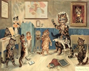 The Naughty Puss by Louis William Wain 8X10 Glossy Color Print Quality Photo! - Picture 1 of 9