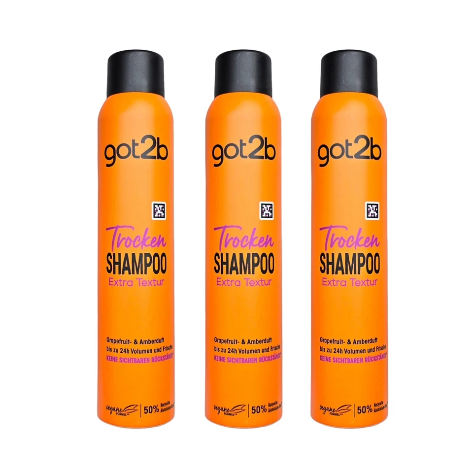 Schwarzkopf Got2b/Trockenshampoo "Extra Textur 3x200ml/Haarstyling