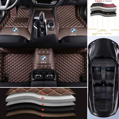 Alfombrillas impermeables para BMW 1 2 3 4 5 6 7 8 Series GT X1 X2 X3 X4 X5 X6 X7 Foto 1 de 4