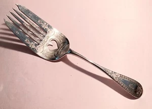 Beautiful Shreve Stanwood & Co. Early Sterling Huge Serving Fork- 10 3/4" Boston - Picture 1 of 4