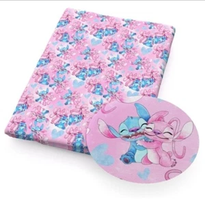 Character Stitch Polyester Cotton blend fabric 20"x55" Angel pink hearts 1219086 - Picture 1 of 1