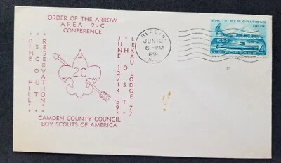 USA US Camden County Council Boy Scout 1959 Scouting Jamboree (FDC) *see scan - Image 1 of 4