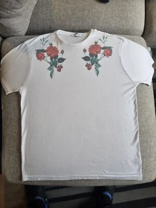 Topman mens roses white t shirt Xl size - Picture 1 of 5