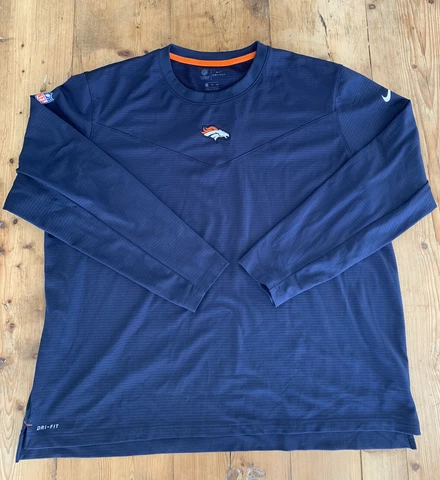 Nike Dri-Fit Denver BRONCOS NFL Light Pullover Crew Sweatshirt Navy Men 3XL XXXL Cover