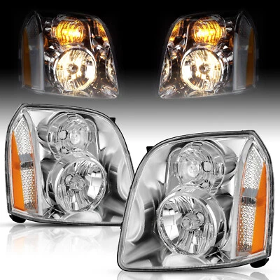 For 2007-2014 GMC Yukon Denali XL1500 2500 Left&Right Side Halogen Headlights - Image 1 of 4