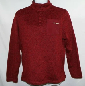 WOOLRICH Fleecepullover Pullover rot Tweed meliert L LS - Bild 1 von 6