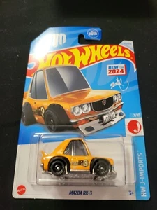 2024 Hot Wheels #156 J-IMPORTS 7/10 Mad Mike MAZDA RX-3 TOONED Yellow New Model - Picture 1 of 2