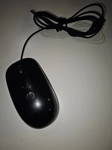 HP Wired USB 2 Button Optical Mouse - Black - Model 672652-001 - Picture 1 of 2