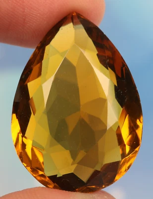 AAA+ Large Yellow Citrine 71.45 Ct. Pear Cut Loose Gemstone Gifts for Women/Her - Image 1 of 4