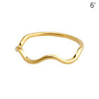 Minimalist Trend Light Luxury Plain Geometric Round Ring Irregular Wave Rings
