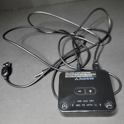 Avantree HT4186 Black Bluetooth 5.0 Transmitter ONLY  Low Latency Headphone - Image 1 of 2