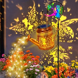 Solar Lanterns Outdoor Waterproof,Metal Watering Can Garden Decor,Fairy Hangi... - Picture 1 of 1