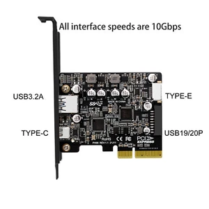 PCIe to USB 3.2 Gen 2 Adapter Card 10 Gbps 2-Port PCI Express Expansion CardinyW - Afbeelding 1 van 8