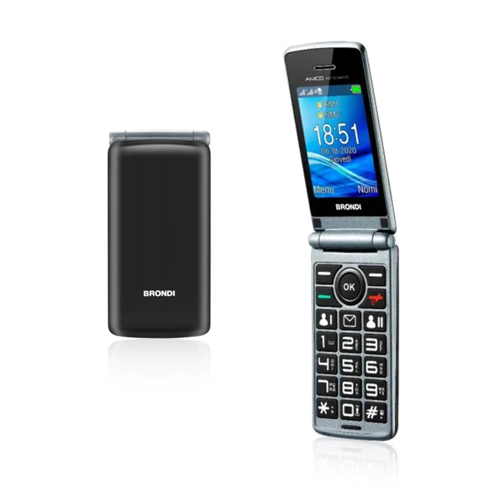 Cellulare Brondi Amico Sincero 2 4" ITA Senior anziani Auricolari Nero
