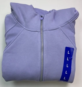 Danskin Ladies' Mixed Rib Cozy Relaxed Half Zip Hoodie, Purple, Size: L - Picture 1 of 10