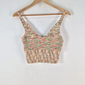 Zara knit womens cami tank top crop size S multicolour sleeveless 113890 - Picture 1 of 9