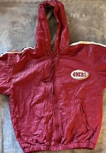 Vintage Red Game Day Coaches Jacket San Francisco 49ers NFL MEDIUM