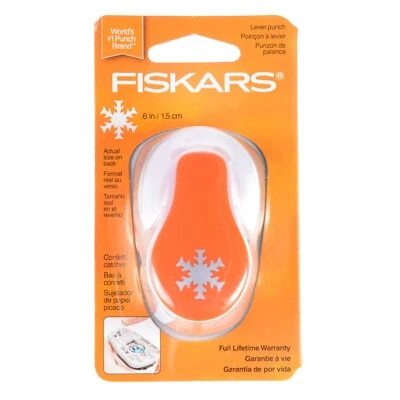 Fiskars Lever Punch Small Snowflake .06 in/1.5 cm (154650-1002) - Image 1 of 4