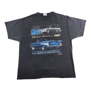 Vintage 1957 Chevy Bel-Air Black Graphic T-Shirt Size XLarge