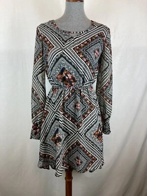 Vestido para mujer Fire Los Angeles manga larga mediana línea A transparente floral geométrico Foto 1 de 4