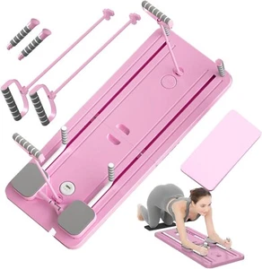 Foldable Pilates Reformer with Resistance Bands & Timer - Home Pilates Machine - Picture 1 of 7