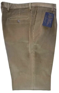 Pantalone uomo classico velluto DUCA VISCONTI DI MODRONE elasticizzato Cognac - Picture 1 of 1