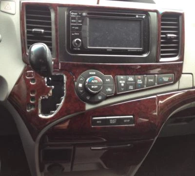 INTERIOR WOOD DASH TRIM KIT FIT 2015 2016 2017 2018 2019 TOYOTA SIENNA LE SE XSE - Image 1 of 4