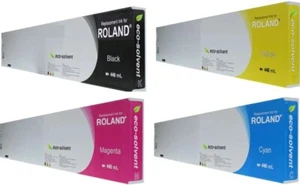 FULL SET COMPATIBLE ECO SOLVENT 440ML INK CARTRIDGES FOR ROLAND ECO SOL MAX 2 - Picture 1 of 1