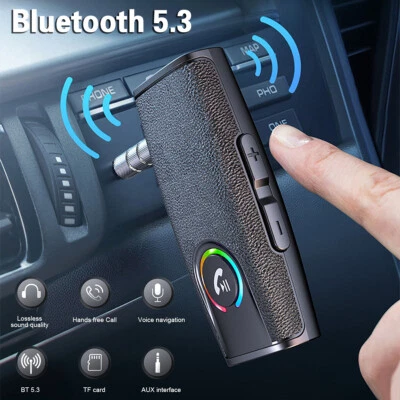 Bluetooth 5.3 Audio Music Receiver Wireless 3.5mm AUX Home Car Adapter Handsfree - Image 1 of 4